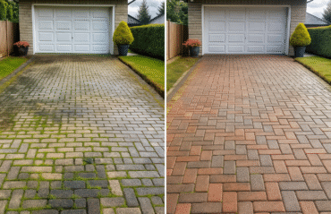 Before & After Pressure Washing Frankie Landscape