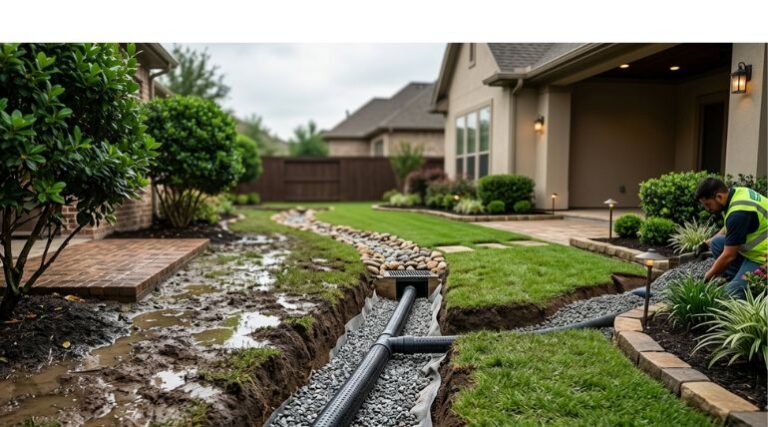 French Drain Installation Houston TX for Wet Yards
