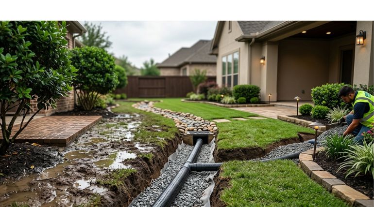 french-drain-installation-houston-tx-for-wet-yards